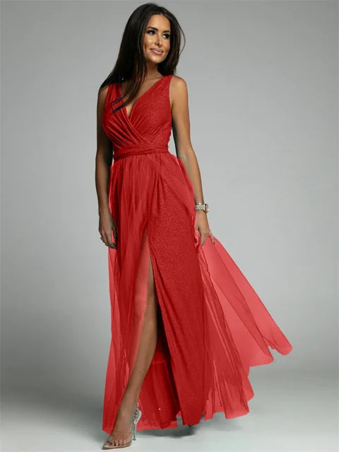 Thea - Elegante Jurk Met V-Hals