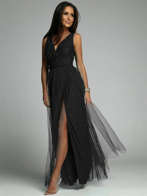 Thea - Elegante Jurk Met V-Hals