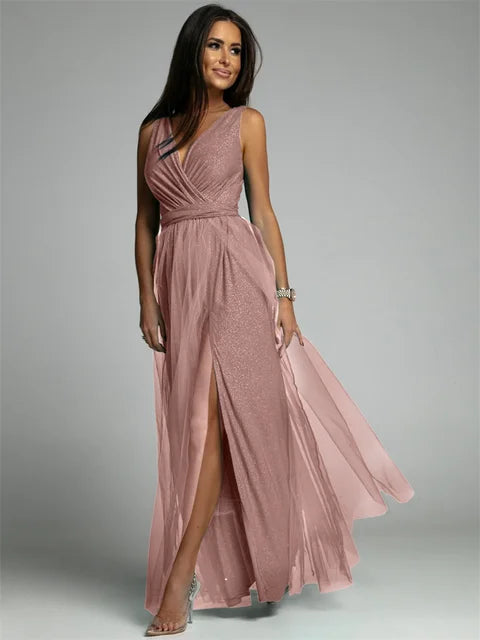 Thea - Elegante Jurk Met V-Hals