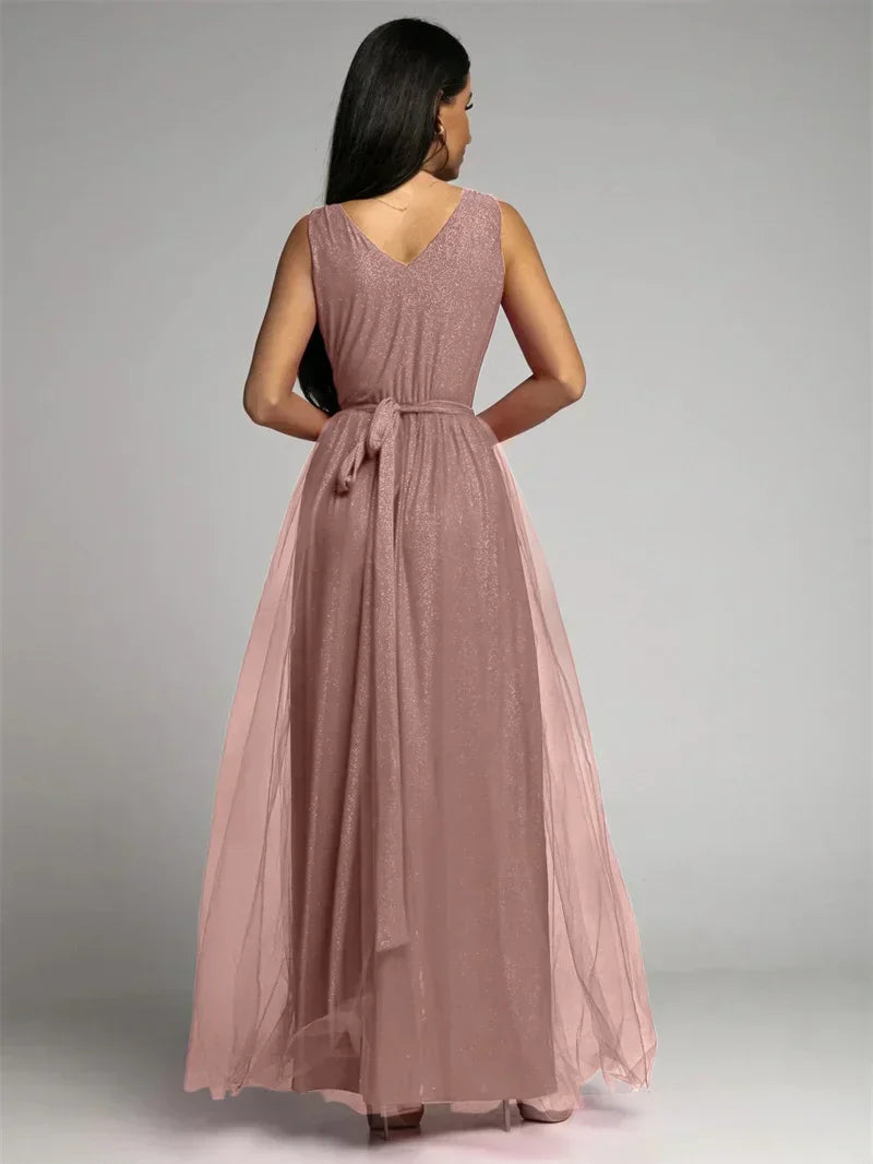 Thea - Elegante Jurk Met V-Hals