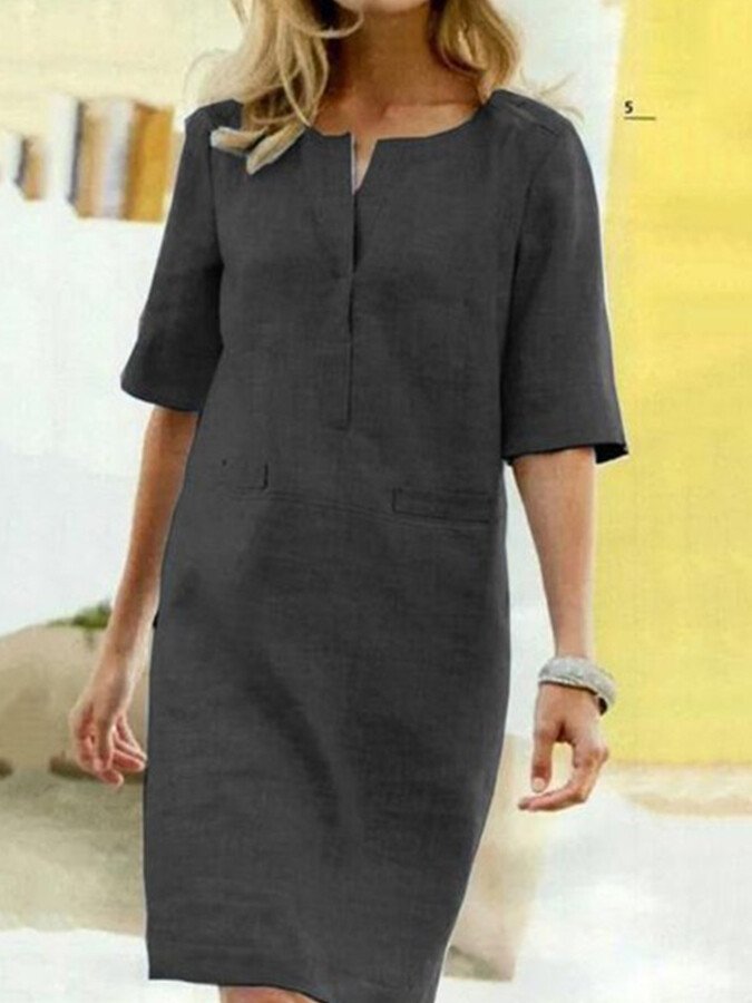 Marion - Linnen Zomerjurk