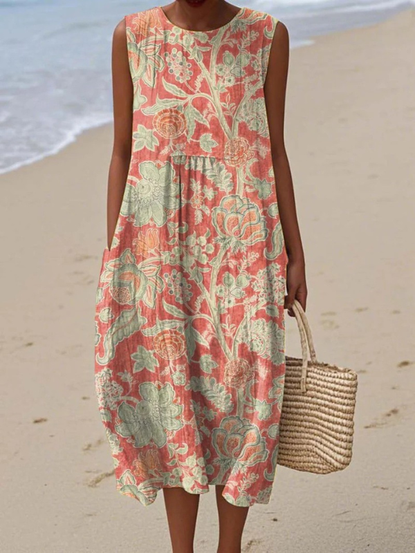 Cleo™ | Bloemen Midi Jurk