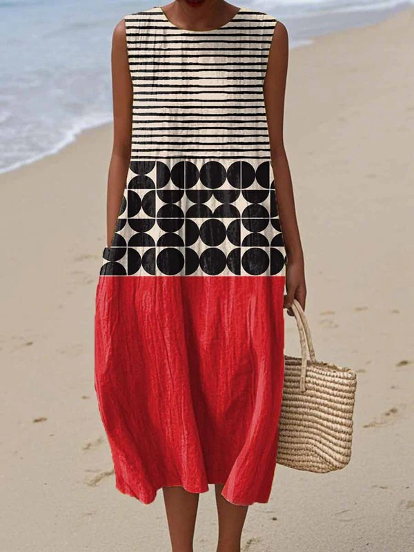 Indie™ | Colorblock Midi Jurk