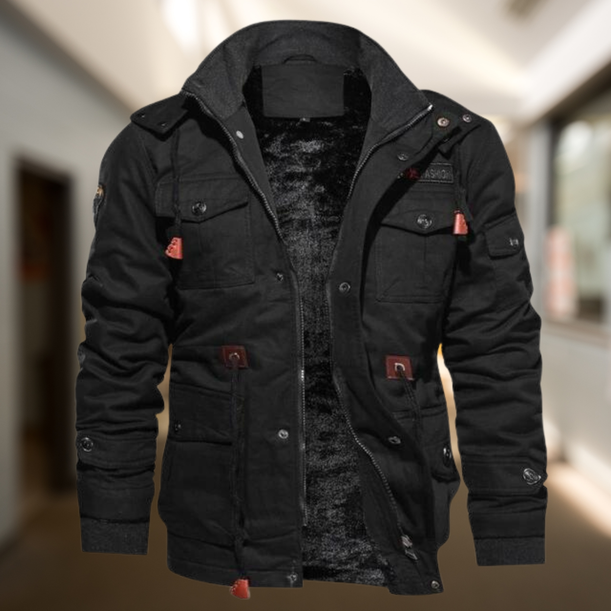 Fonso - Winterjas heren warm gevoerd