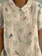 Anouk – Casual Dameshemd Met Vogel- En Takkenprint, Stijlvol En Uniek
