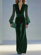 Trisha™ Elegante Suède V-Hals Jumpsuit