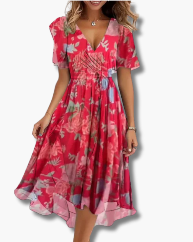Elegante damesjurk met bloemenprint | Luchtig en Soepel vallend