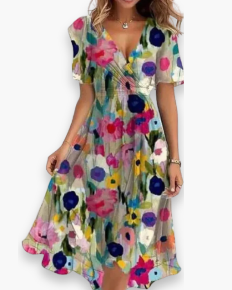 Elegante damesjurk met bloemenprint | Luchtig en Soepel vallend
