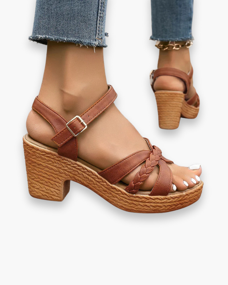 Elegante Dames Sandalen Met Hak | Verhoogd Comfort