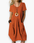 Comfortabele Zomer midi-jurk voor dames | Relaxte pasvorm en elegant
