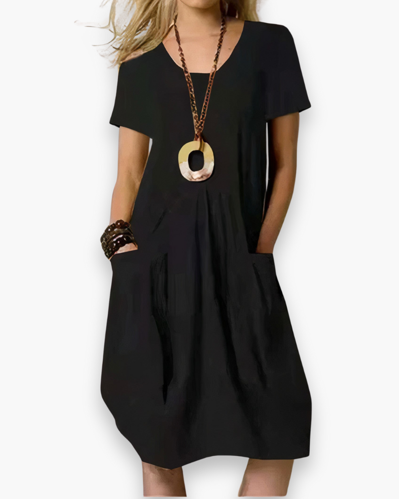 Comfortabele Zomer midi-jurk voor dames | Relaxte pasvorm en elegant