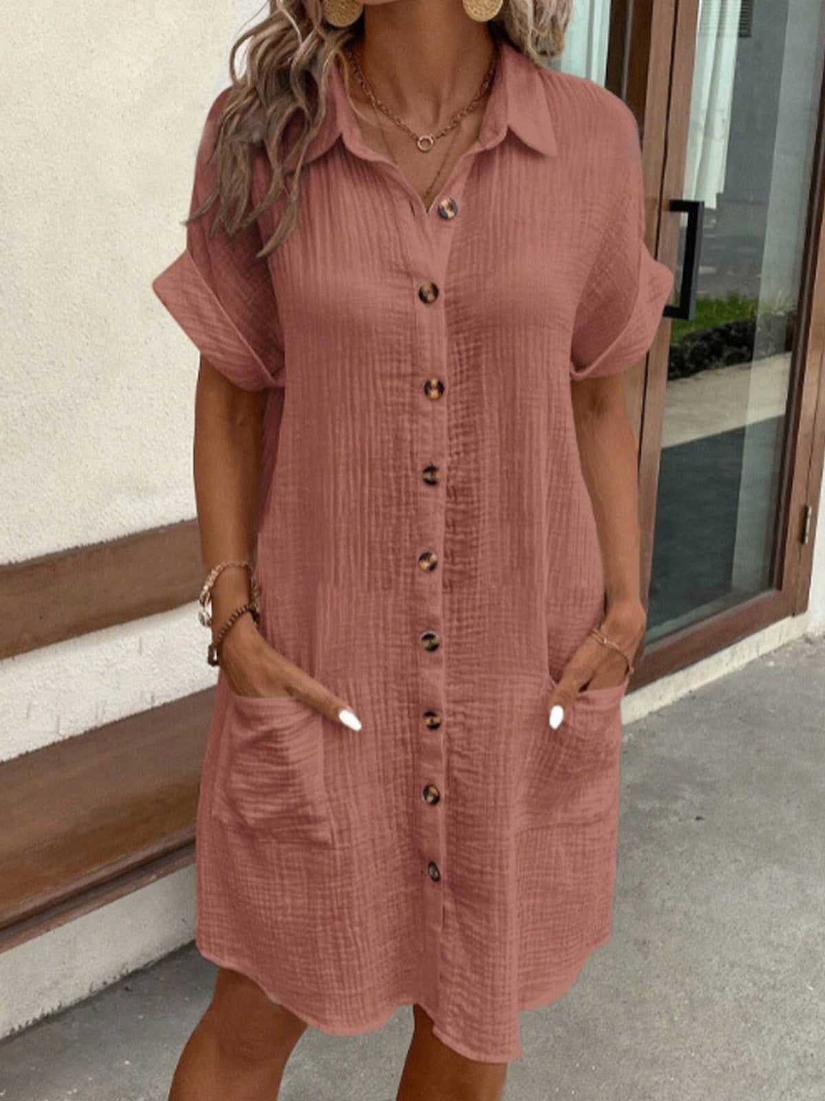 Ingrid - Luchtige Linnen Blousejurk