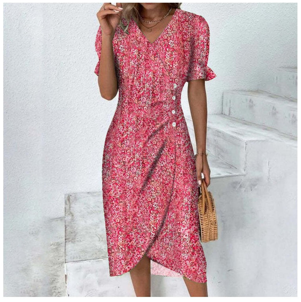 Elegante damesjurk met knopen | Comfortabel en charmant