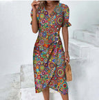 Elegante damesjurk met knopen | Comfortabel en charmant