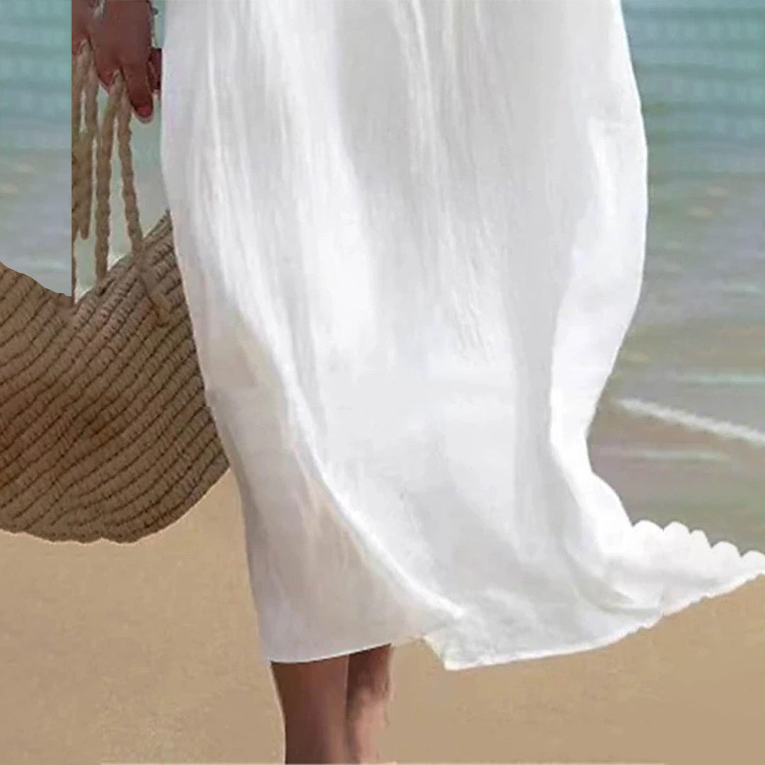 Celeste - Witte Zomerjurk Met Luchtige Pasvorm En Romantische Look