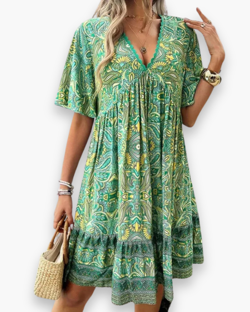 Elegante Boho mini-jurk voor dames | Zwierig en luchtig