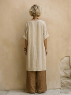Sophie | Donkergrijs & Bruin Tribale Print Drie-Delige Set