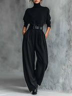 Jessica™ Elegante Top & Rechtafstaande Broek Set