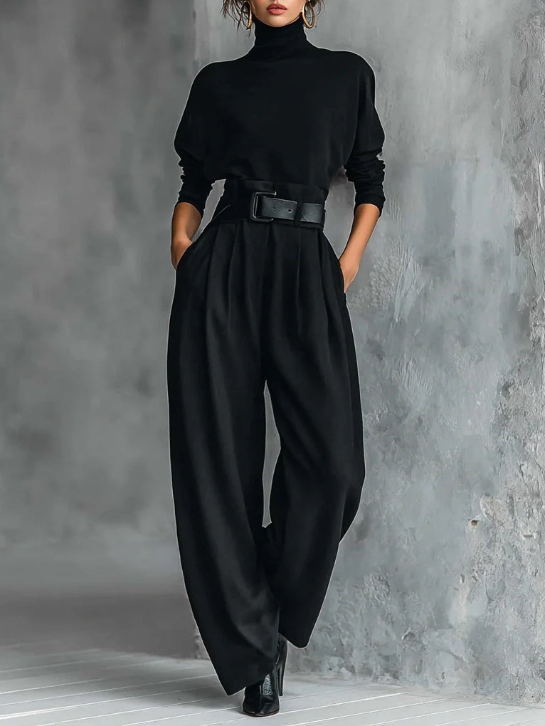 Jessica™ Elegante Top & Rechtafstaande Broek Set