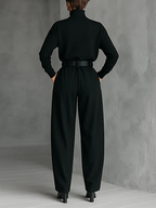 Jessica™ Elegante Top & Rechtafstaande Broek Set