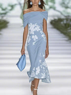 Frederique | Elegante Bloemenprint Jurk