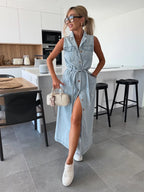 Isabelle | Maxi Denim Jurk