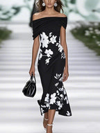 Frederique | Elegante Bloemenprint Jurk