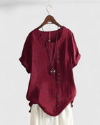 Élisavie | Comfortabele Blouse met Korte Mouwen