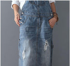 Mila - Trendy Denimjurk Met Knopen En Flatterende Pasvorm