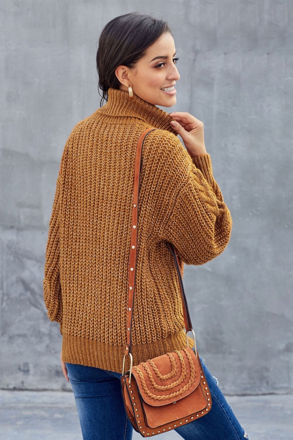 Dames Oversized Trui Kabelpatroon Trendy
