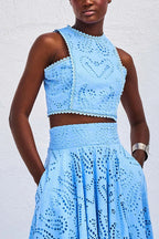 Larissa™ Geborduurde Top & Hoge Taille Maxi Rok Set