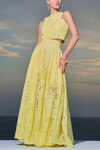 Larissa™ Geborduurde Top & Hoge Taille Maxi Rok Set
