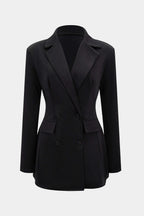 Geknipte Revers V-Hals Mini Jurk