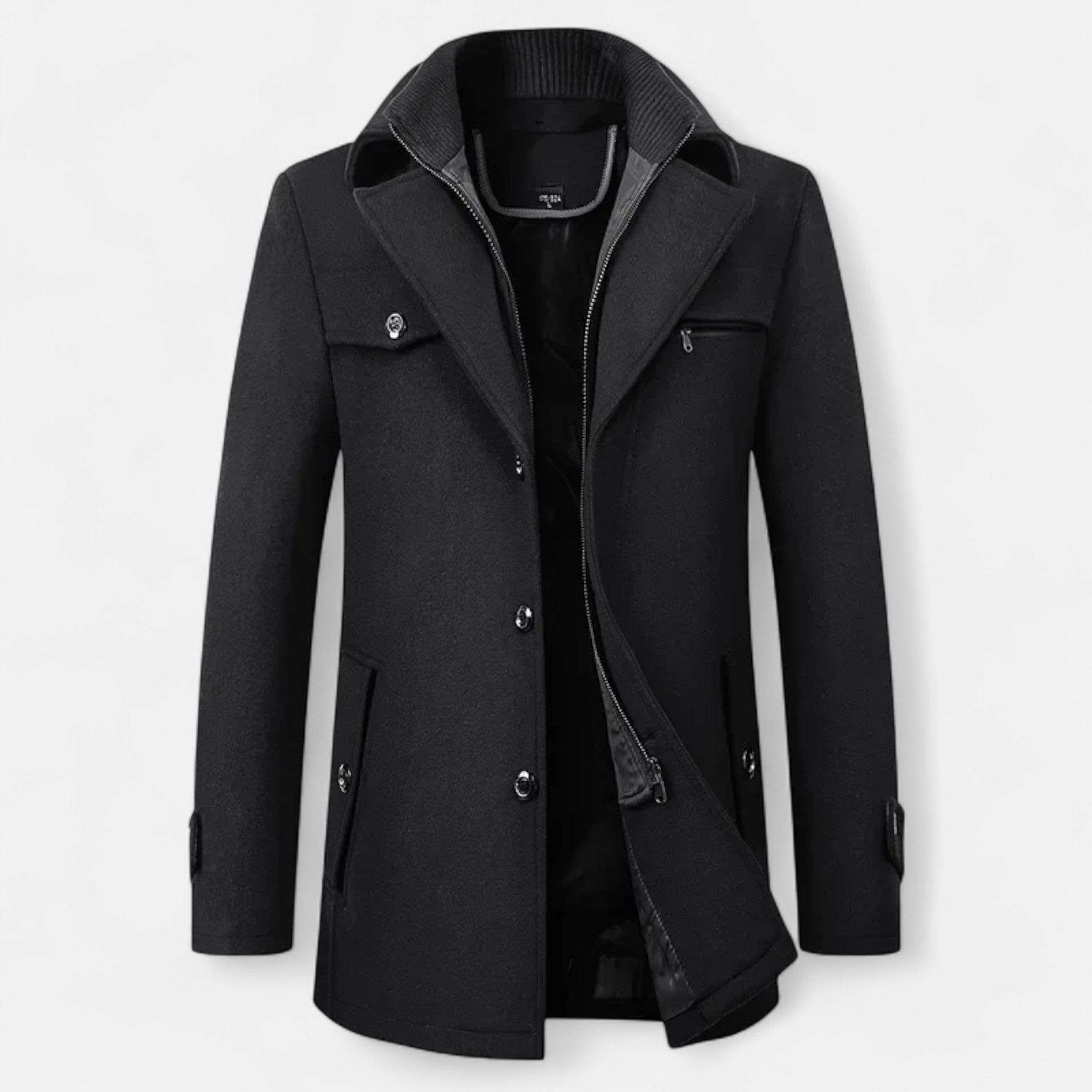 Nathan - Trenchcoat Wol Rits Heren