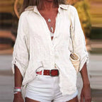 Emmeline - Zomerse Linnen Damesblouse Met Luchtige Pasvorm