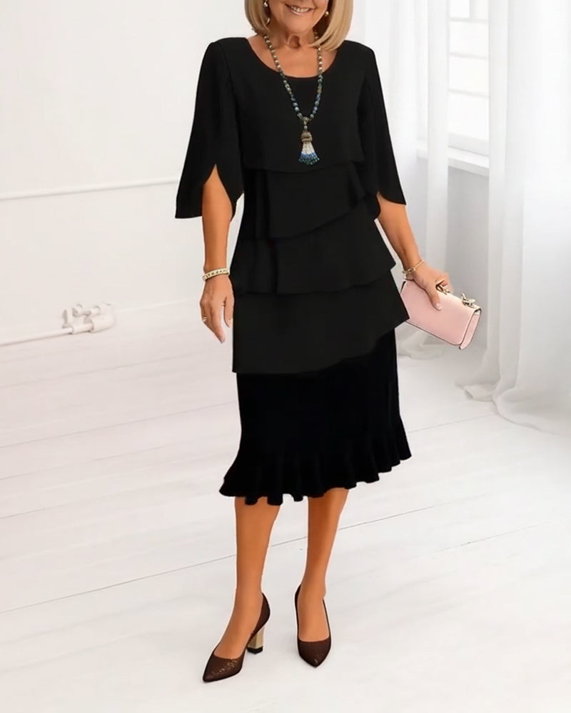 Patricia | Elegante Comfort Ruffle Jurk