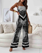 Helen | Vakantie Klaar Stijlvolle Vetersluiting Vest & Broek Twee-Delige Set Jurk