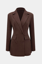 Geknipte Revers V-Hals Mini Jurk