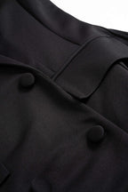 Geknipte Revers V-Hals Mini Jurk