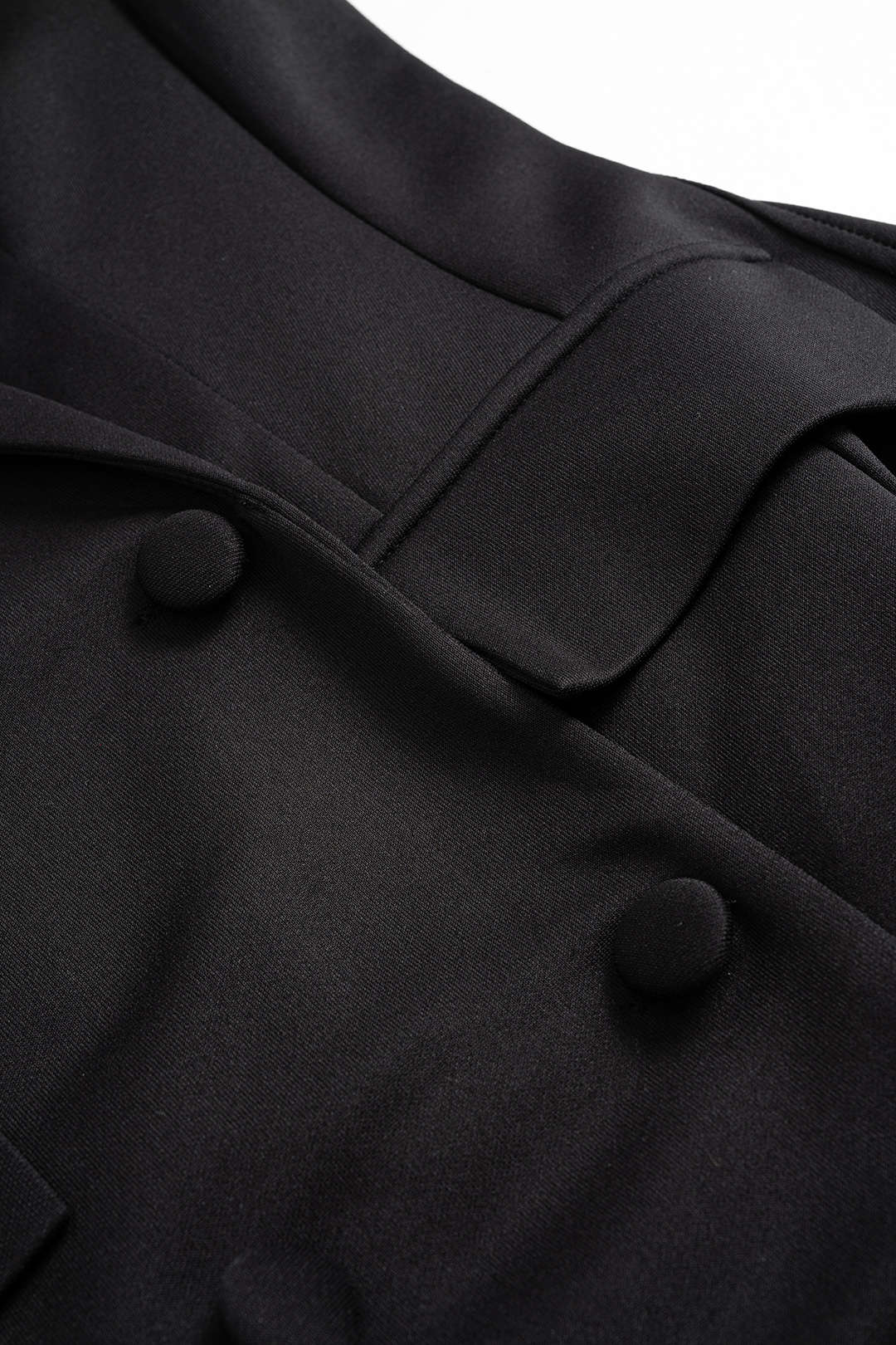 Geknipte Revers V-Hals Mini Jurk