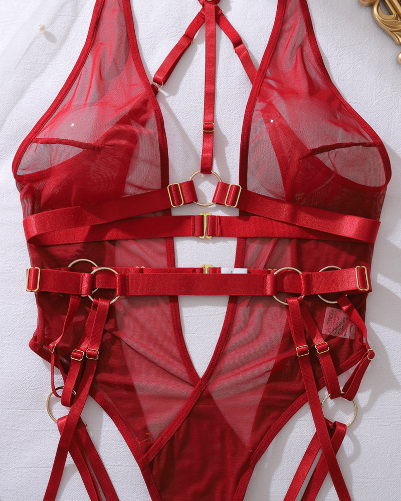 Renee™ | Mouwloze Lingerie Body met Metalen Bandjes