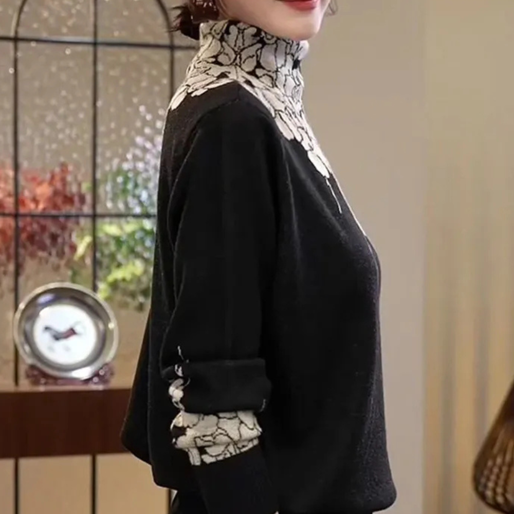 Dames Coltrui Zacht Bloemenpatroon Chic en Elegant