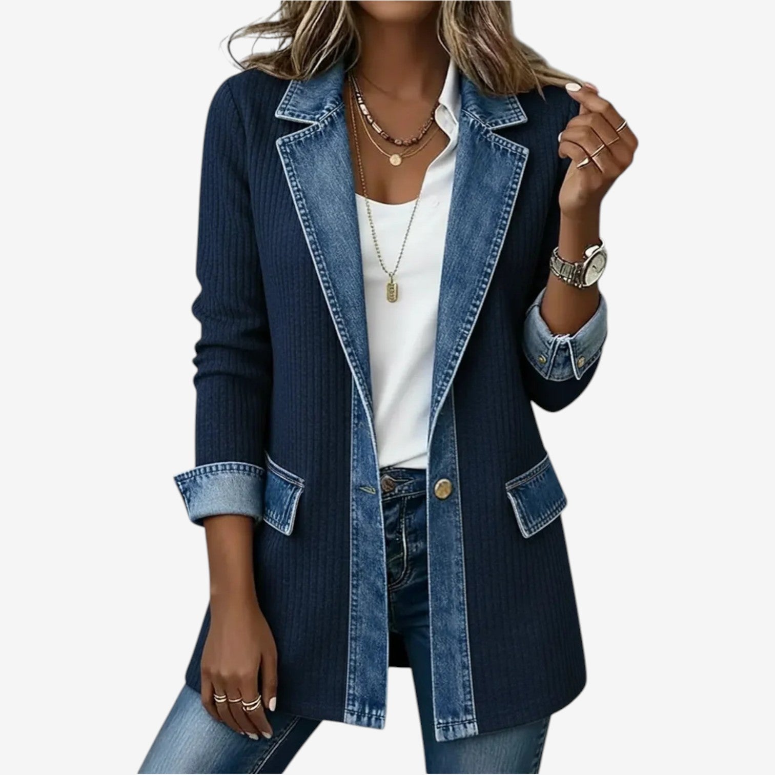 Emilia™ Denim Mix Jas