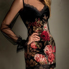 Roselyn™ Kant Bloemen Mini Jurk