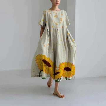 Elegante damesjurk met print | Soepel en stijlvol