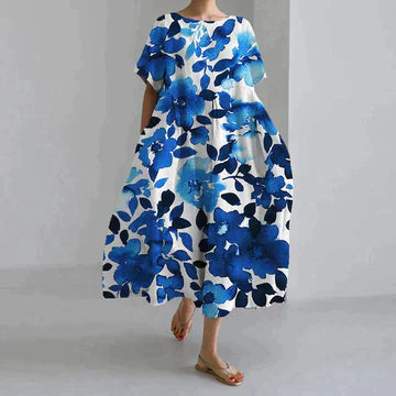 Elegante damesjurk met print | Soepel en stijlvol