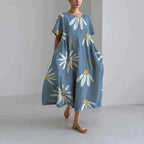 Elegante damesjurk met print | Soepel en stijlvol