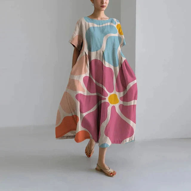 Elegante damesjurk met print | Soepel en stijlvol