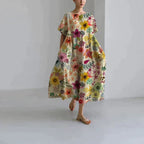Elegante damesjurk met print | Soepel en stijlvol