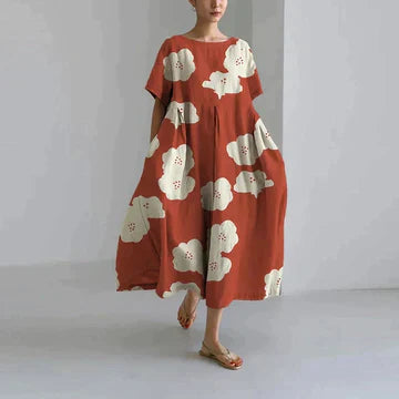 Elegante damesjurk met print | Soepel en stijlvol